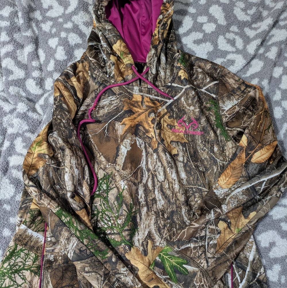 Realtree Camouflage Jacket with Pink Highlights